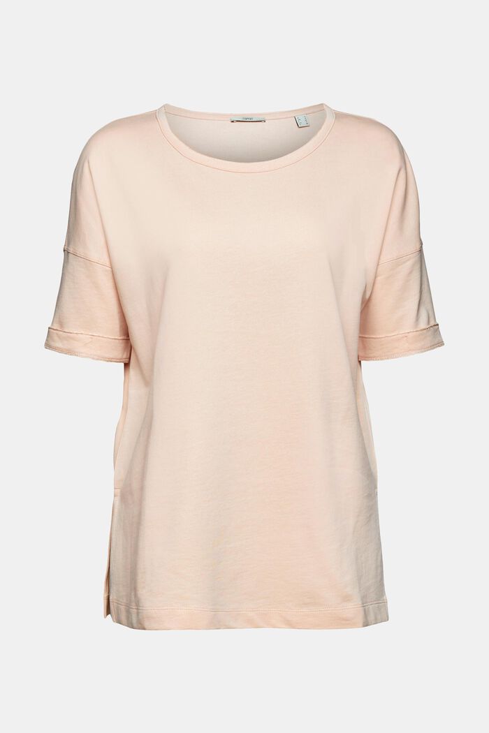 Short sleeve sweatshirt made of 100% cotton, NUDE, detail image number 7