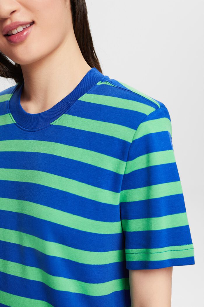 Striped Padded T-Shirt Dress, BRIGHT BLUE, detail image number 3