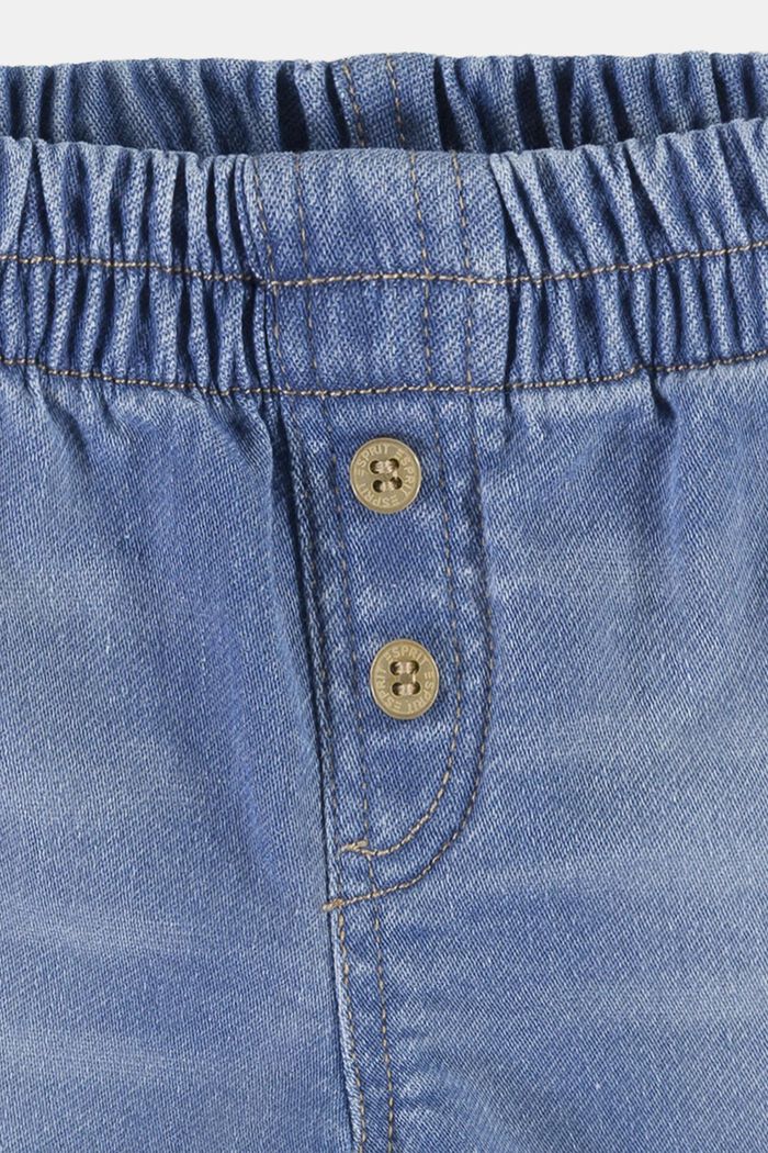 Denim shorts in comfy tracksuit fabric, BLUE BLEACHED, detail image number 2