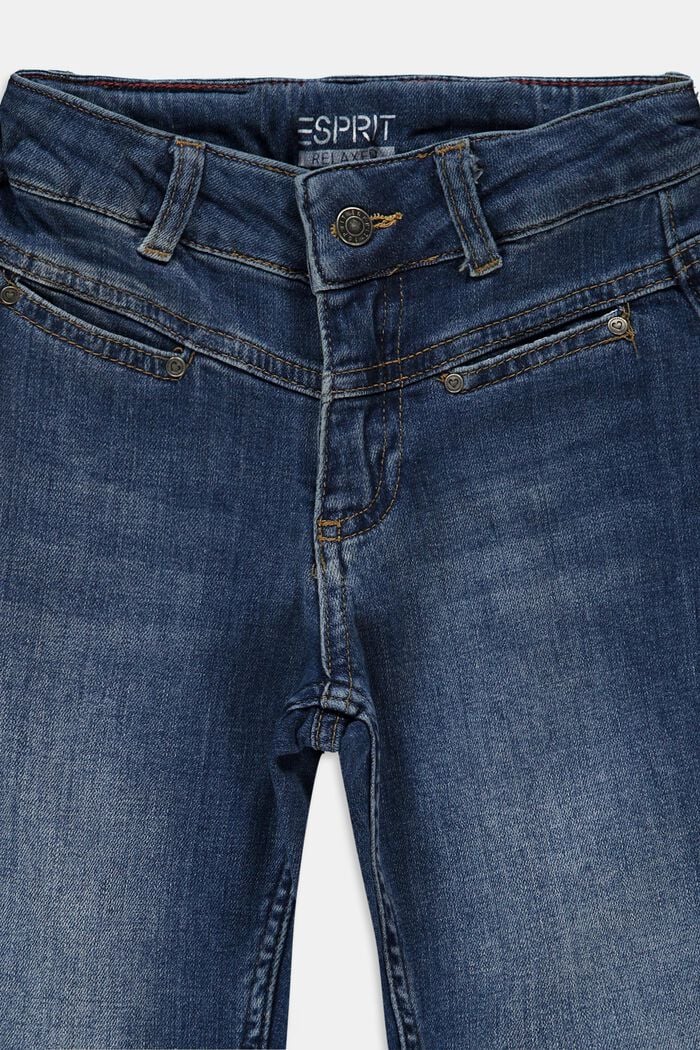 Jeans in a balloon shape with an adjustable waistband, BLUE MEDIUM WASHED, detail image number 2