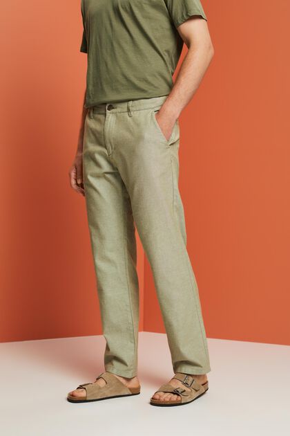 Structured chino trousers, 100% cotton