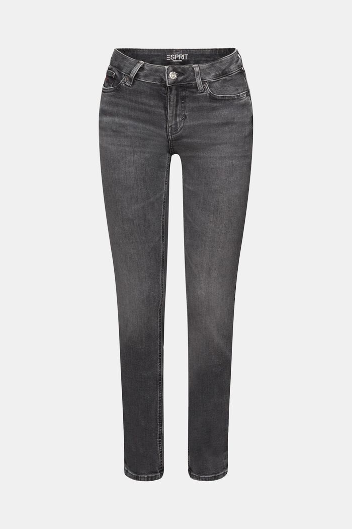 Slim Mid-Rise Jeans, BLACK DARK WASHED, detail image number 7