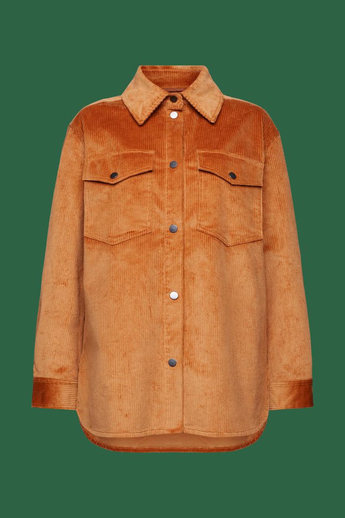 Corduroy Button-Down Shirt, CARAMEL, detail image number 6