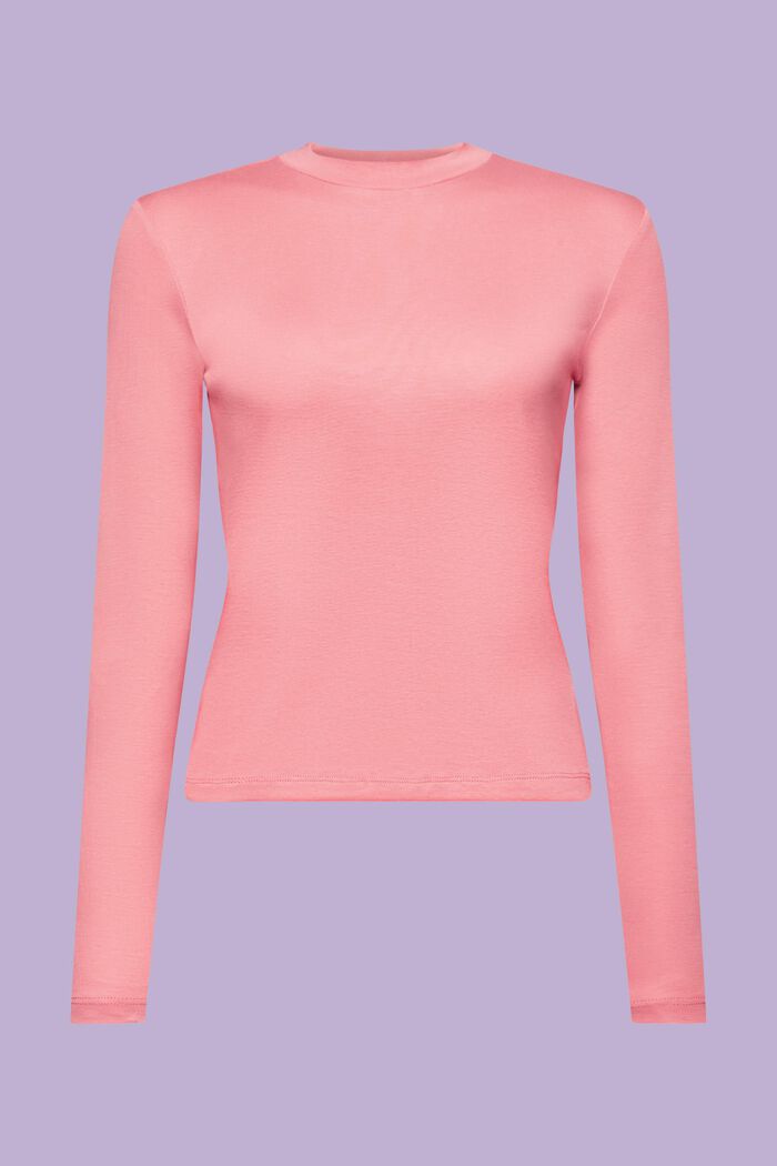 Cotton Jersey Longsleeve Top, PINK, detail image number 7