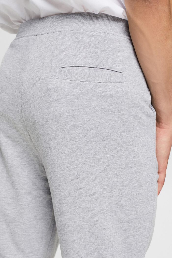 Tracksuit bottoms made of sweatshirt fabric, LIGHT GREY, detail image number 4