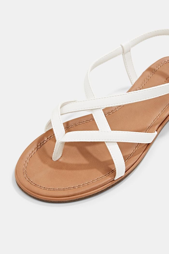 Toe post sandals, WHITE, detail image number 4