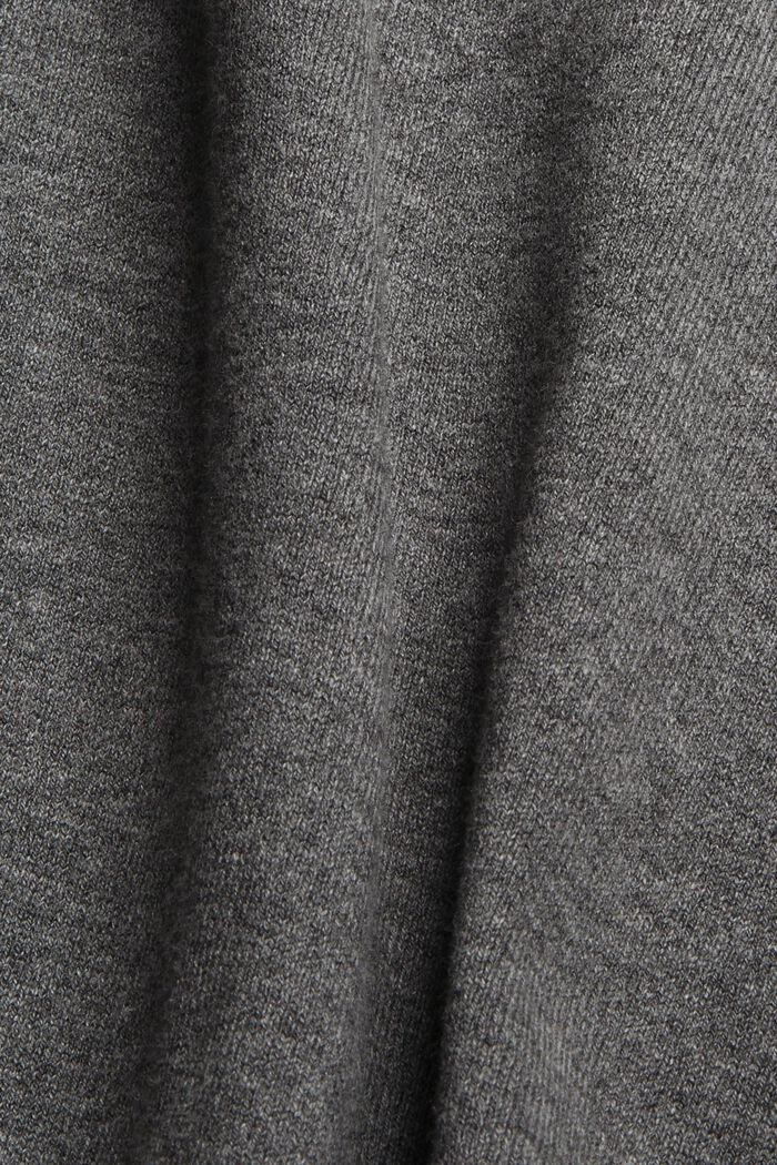 Basic knitted dress in an organic cotton blend, GUNMETAL, detail image number 4