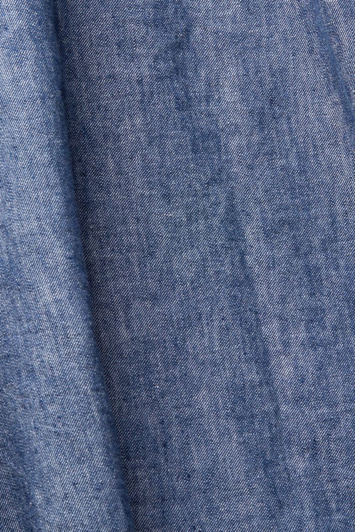 Linen blend: melange shirt, NAVY, detail image number 4