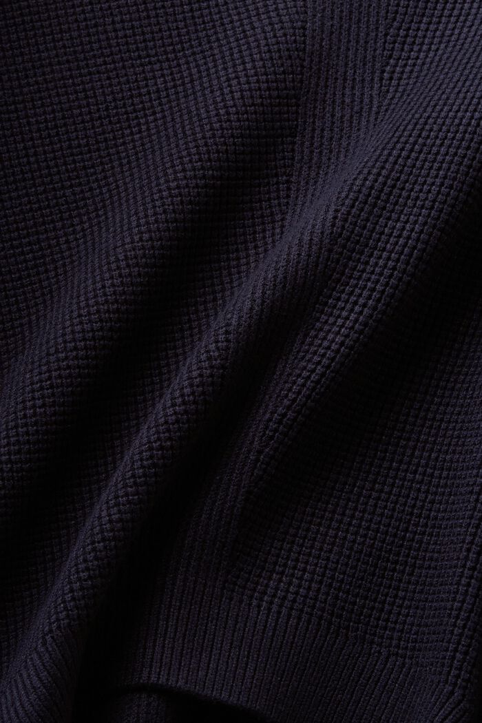 V-neck jumper in purl knit fabric, NAVY, detail image number 4