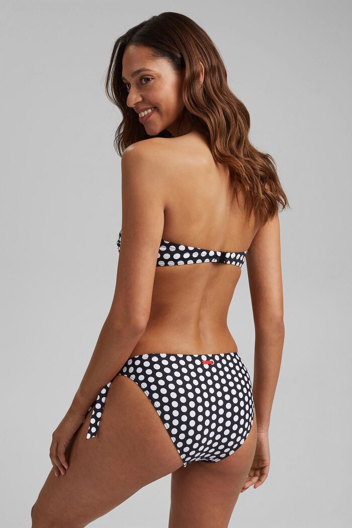 Briefs with a polka dot print and bow, BLACK, detail image number 2