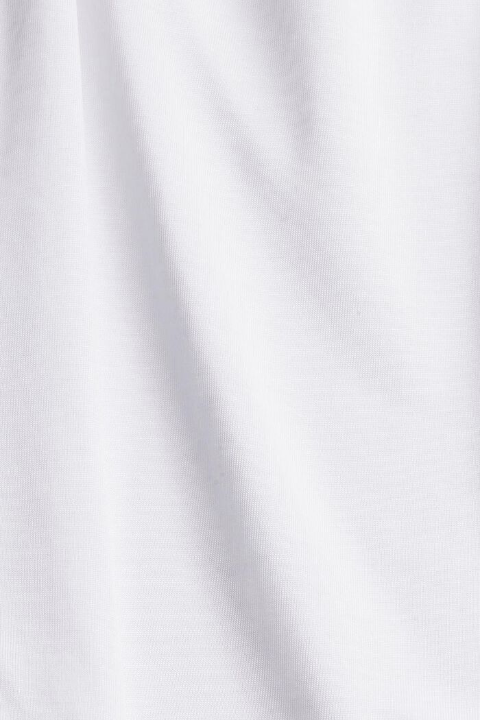 Made of TENCEL™: T-shirt with a rounded hem, WHITE, detail image number 4