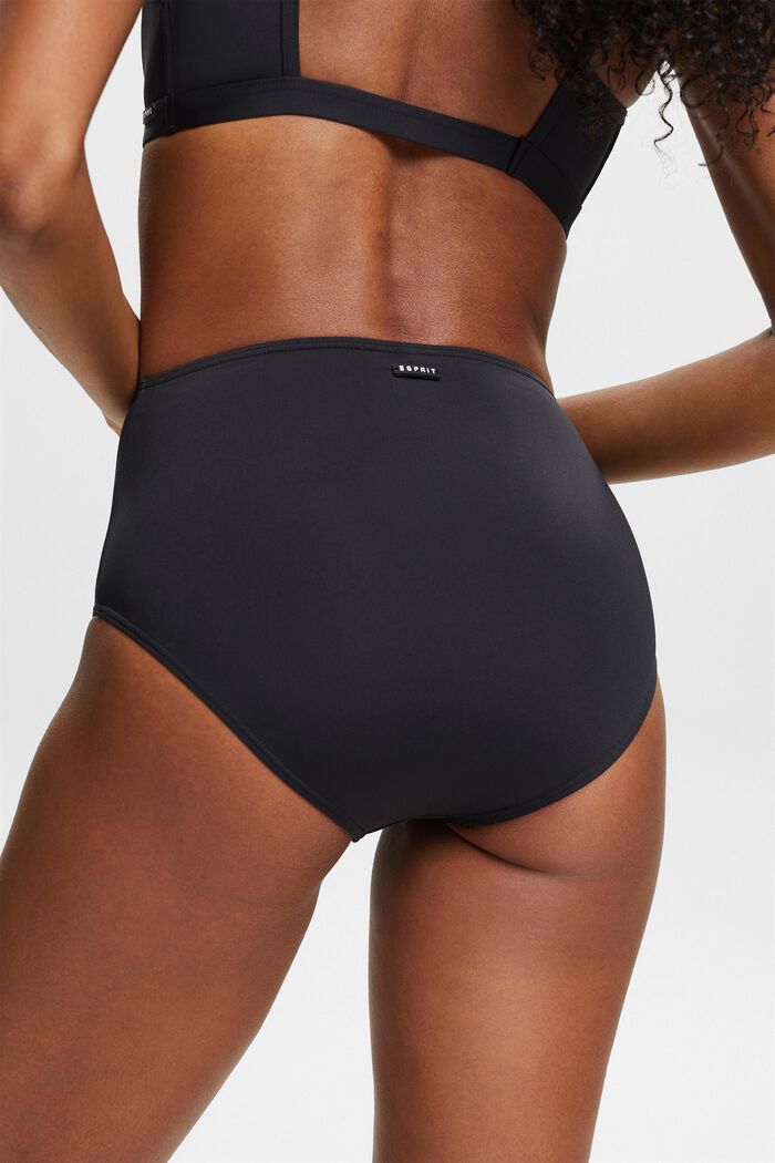 Recycled: plain high-waisted briefs, BLACK, detail image number 1