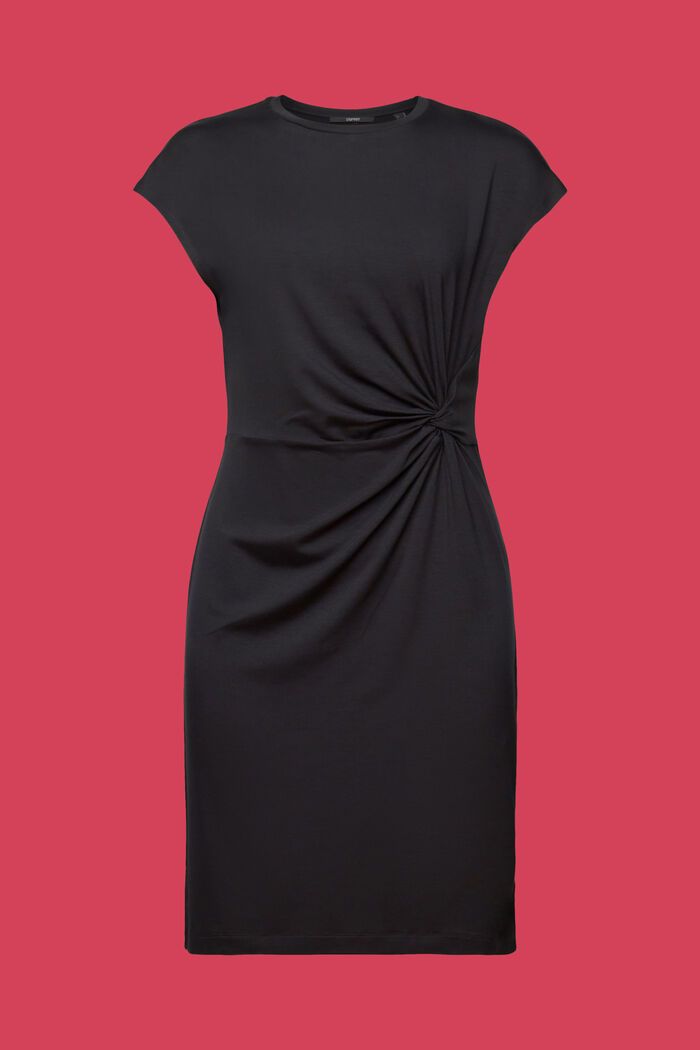 Jersey dress, LENZING™ ECOVERO™, ANTHRACITE, detail image number 6