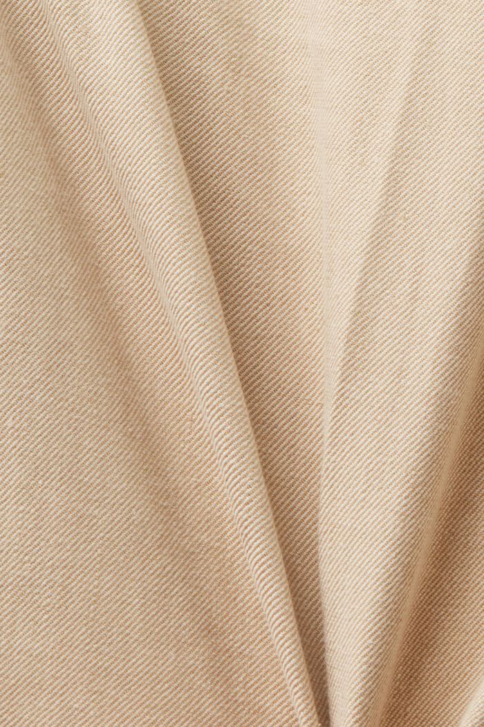 Slim fit trousers in a cotton-linen blend, KHAKI BEIGE, detail image number 5