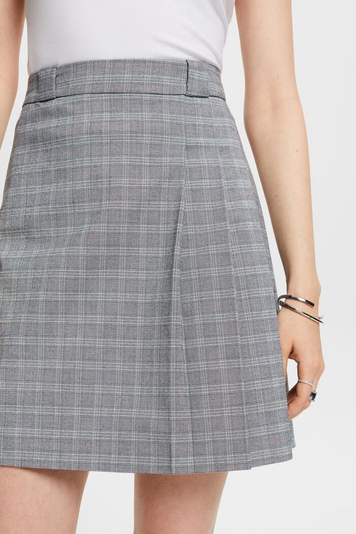 Mix & Match: Pleated and checked mini skirt, PETROL BLUE, detail image number 2