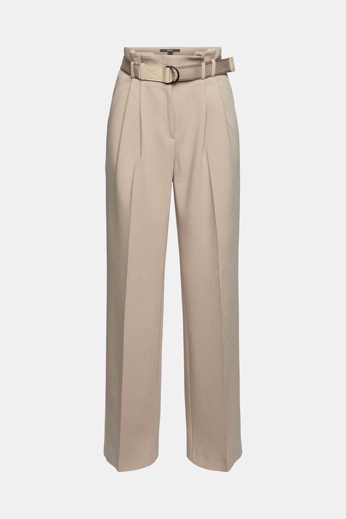 Paperbag wide-leg trousers