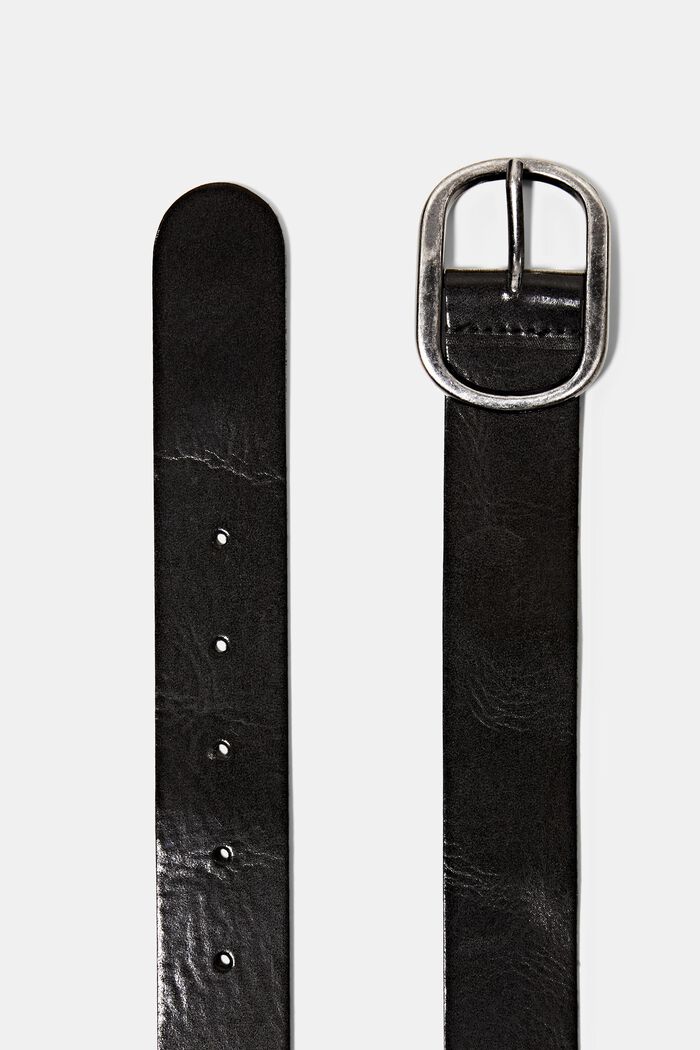 Leather belt, BLACK, detail image number 1