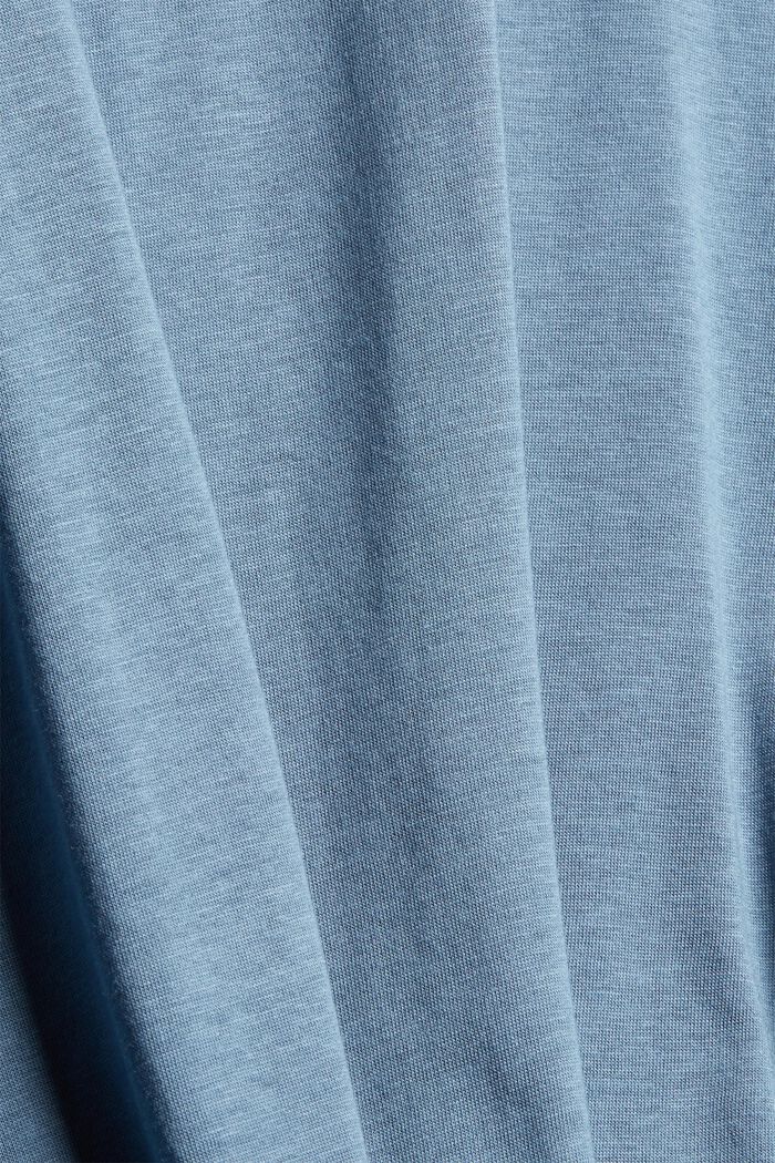 CURVY long sleeve top with a polo neck, TENCEL™, GREY BLUE, detail image number 4