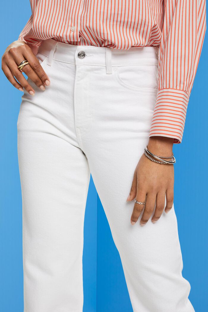 High-rise straight leg jeans, WHITE, detail image number 2