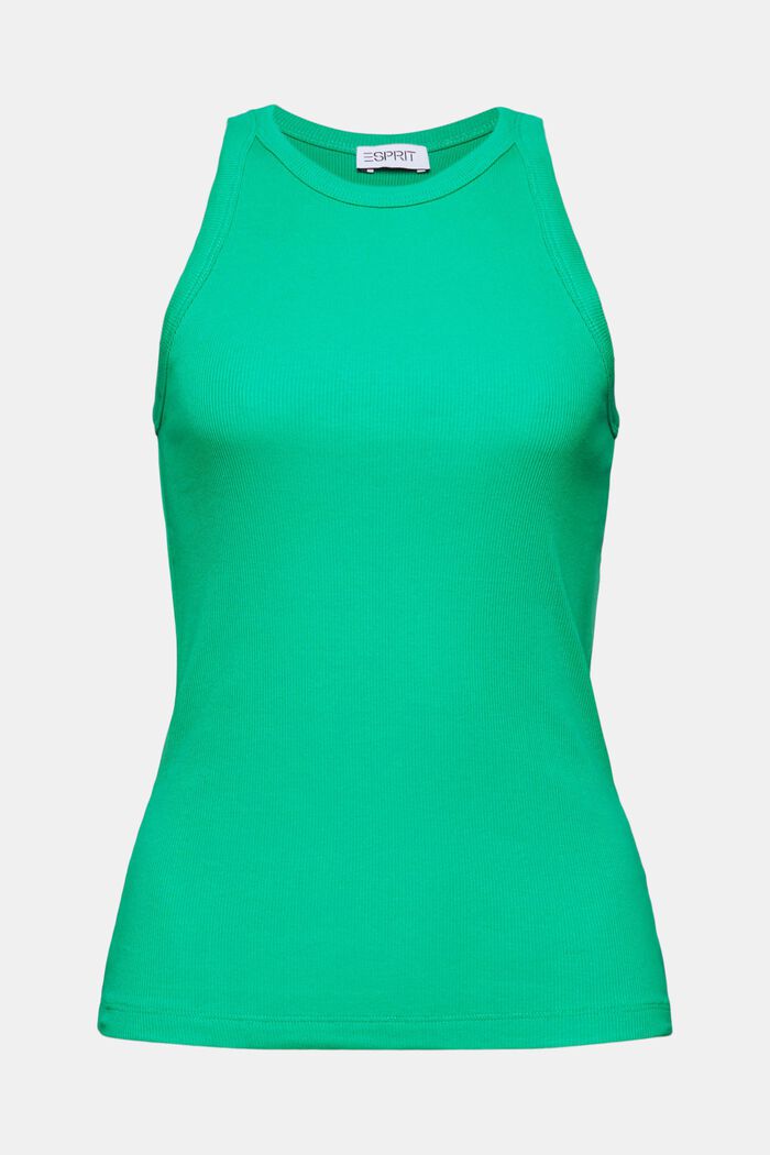 Ribbed Tank Top, GREEN, detail image number 6