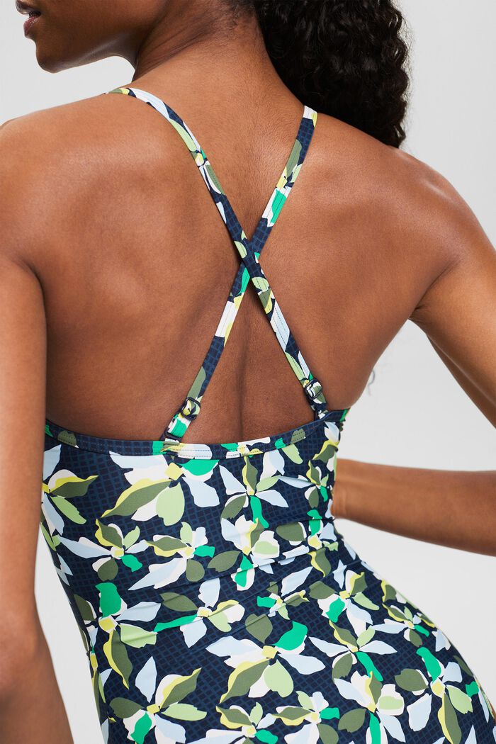 Printed Swimsuit, NAVY, detail image number 1
