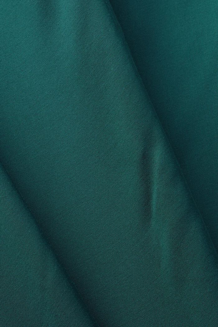Belted Satin Dress, EMERALD GREEN, detail image number 5