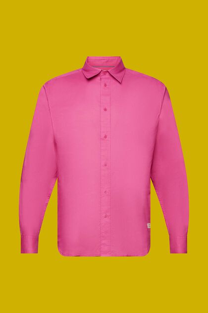 Solid long sleeve shirt, 100% cotton