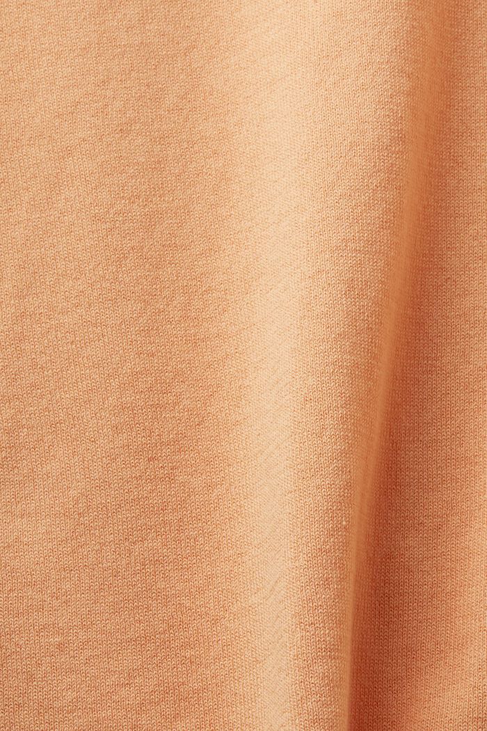 Two-Tone Short-Sleeve Sweater, PASTEL ORANGE, detail image number 5