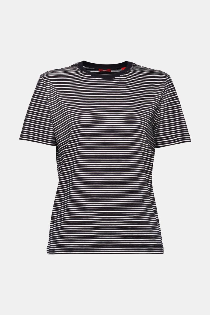 Striped T-shirt, 100% cotton, BLACK, detail image number 6