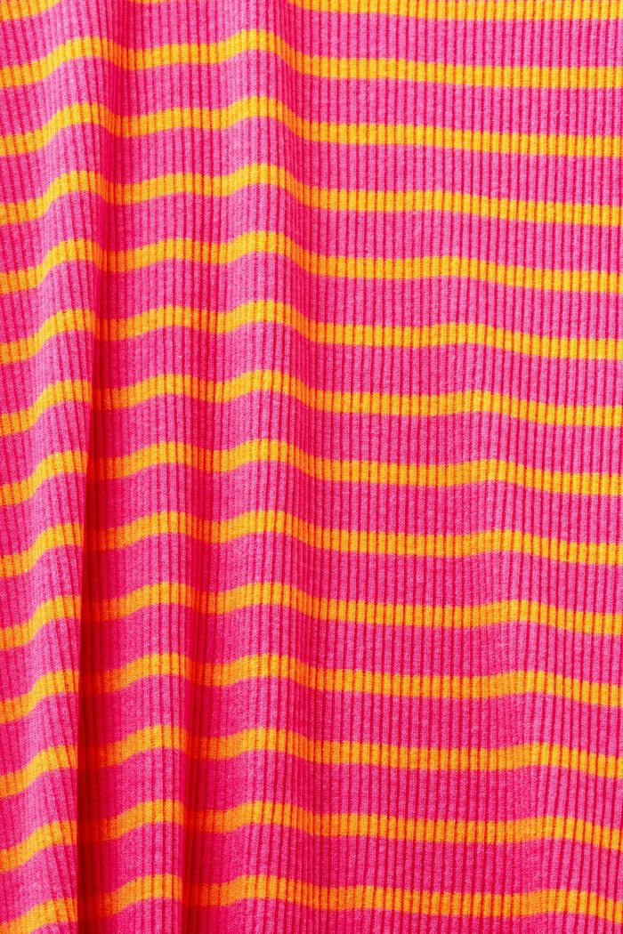 Striped Long-Sleeve Turtleneck, NEW PINK FUCHSIA, detail image number 5