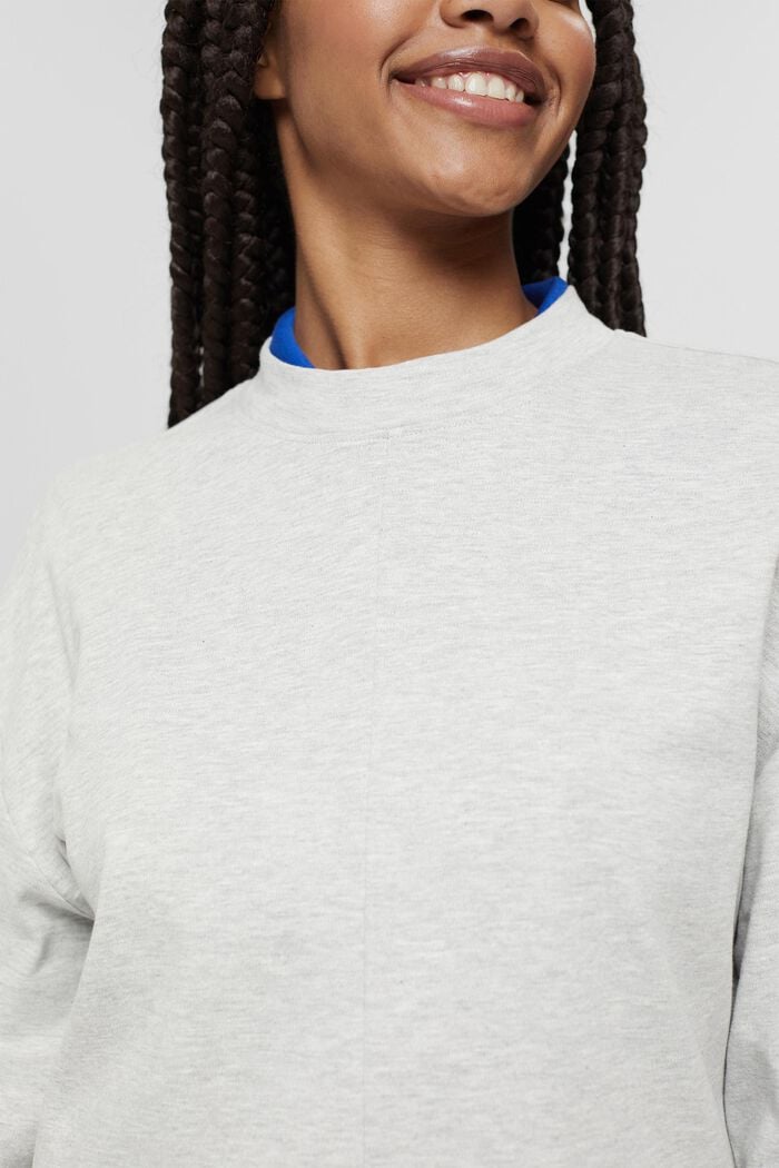 Blended cotton sweatshirt, LIGHT GREY, detail image number 1