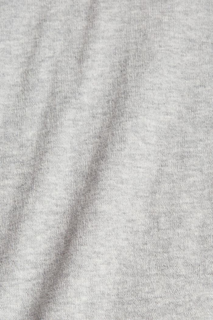 Hooded jumper, 100% cotton, LIGHT GREY, detail image number 1