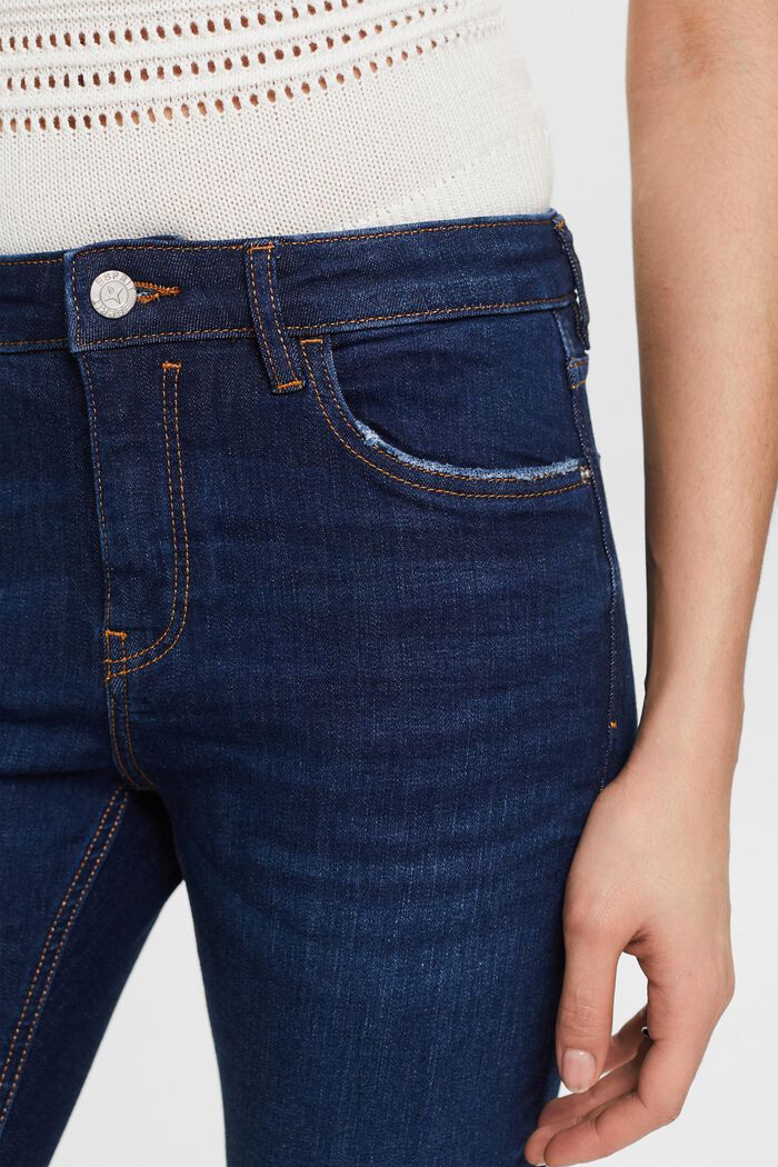 Capri jeans made of organic cotton, BLUE DARK WASHED, detail image number 4