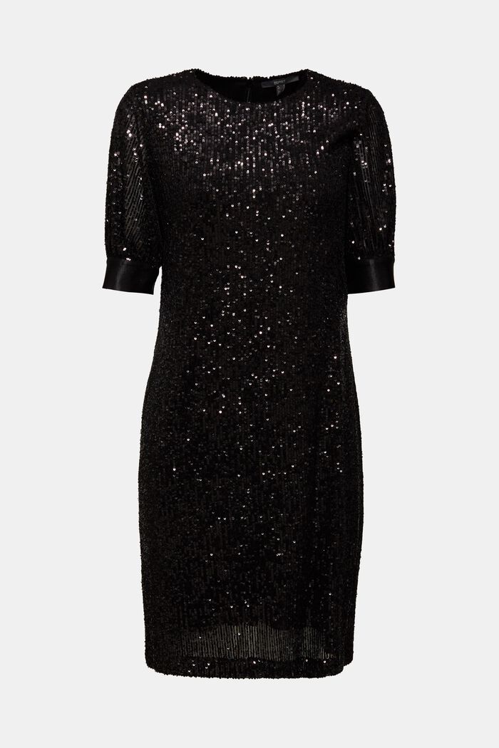 Mesh dress with sequins