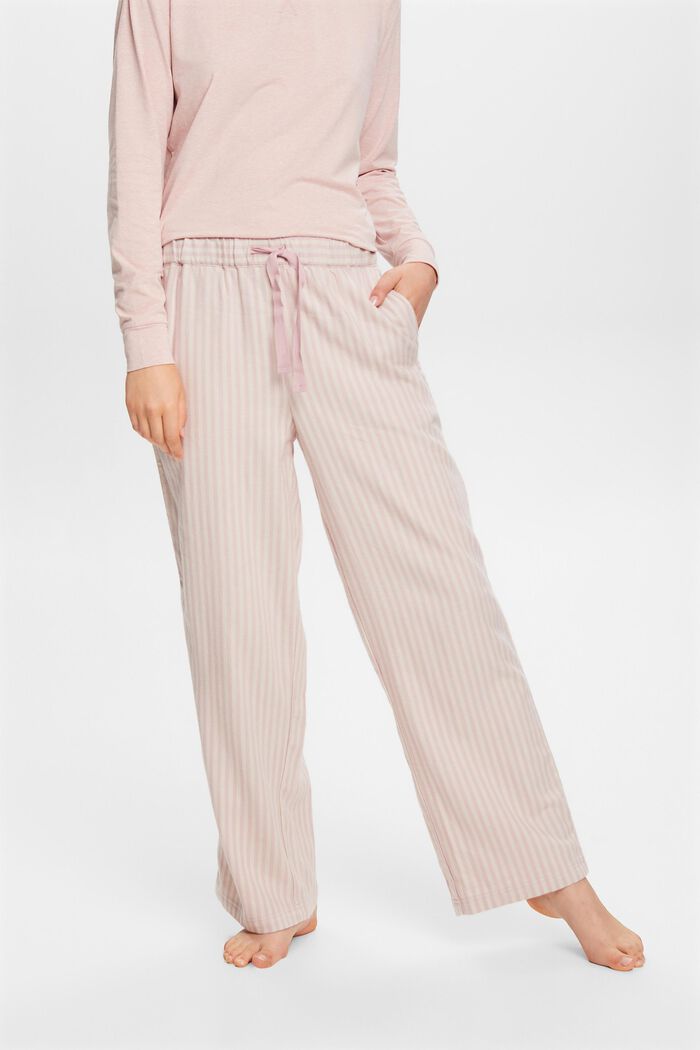 Flannel Pyjama Trousers, LIGHT PINK, detail image number 0
