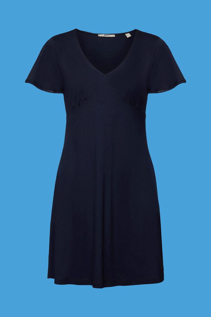 Jersey dress with bell sleeves, NAVY, detail image number 6