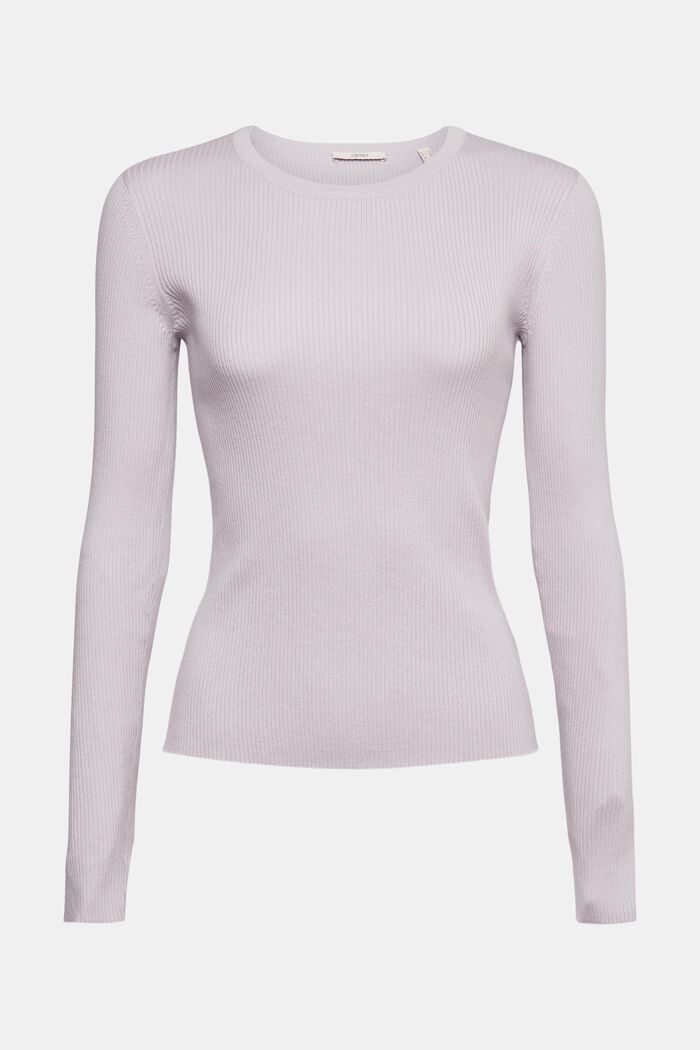 Jumper with a ribbed finish, LAVENDER, detail image number 2