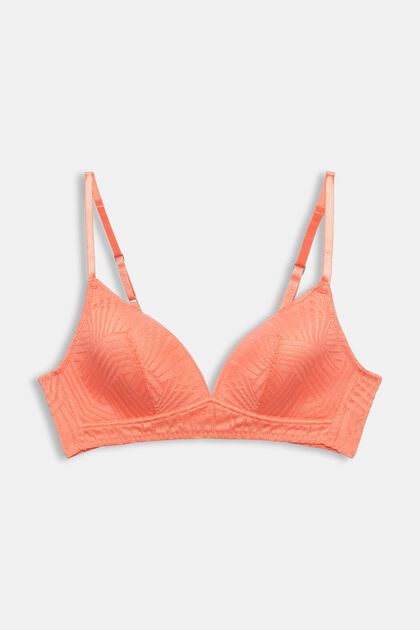 Padded, non-wired lacey bra