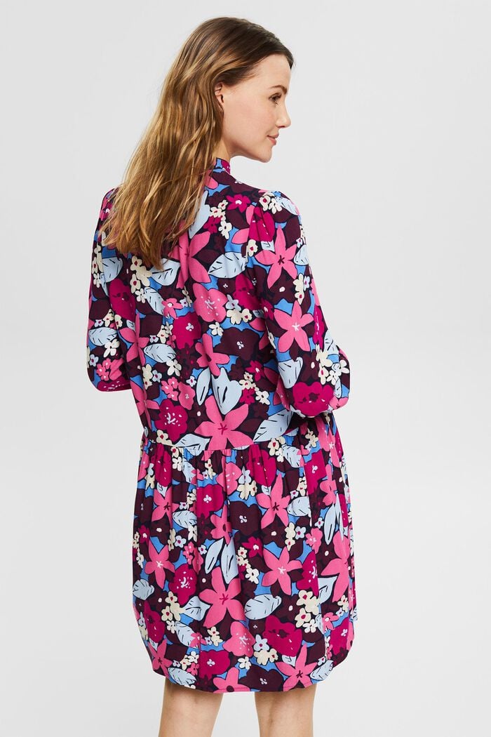 Floral print shirt dress, LENZING™ ECOVERO™, NAVY, detail image number 2