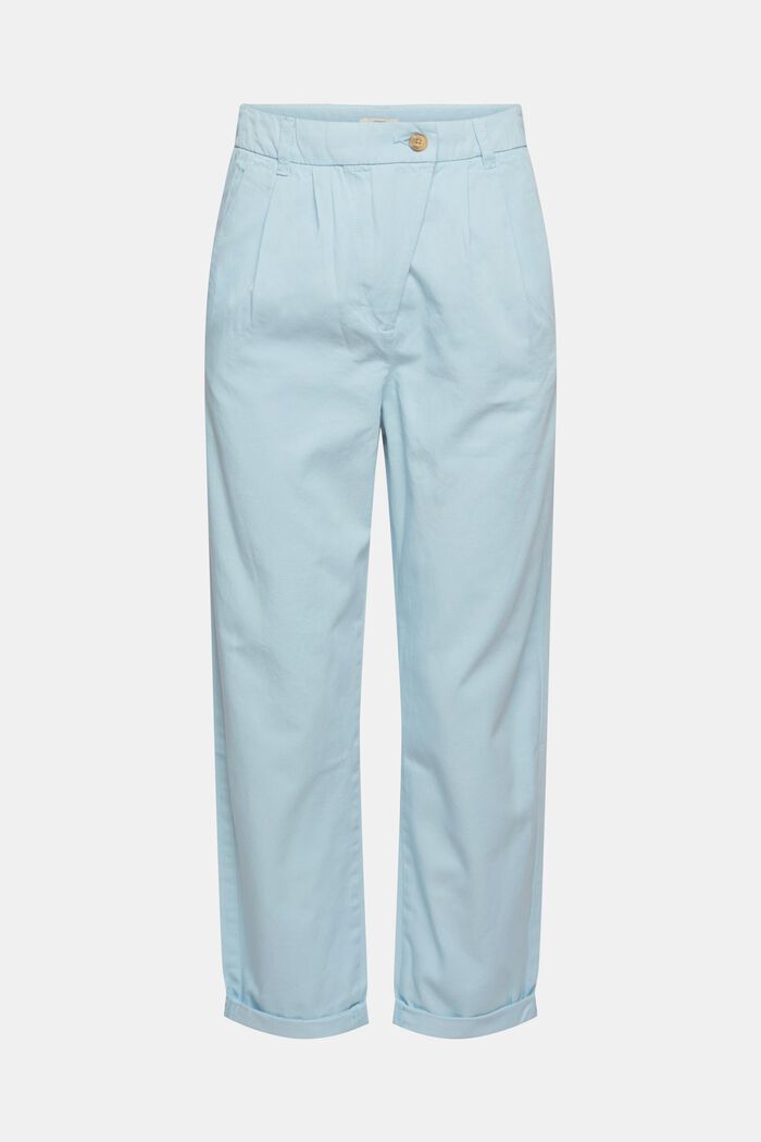 Pima Cotton High-Rise Straight Leg Chino Pants, GREY BLUE, detail image number 2