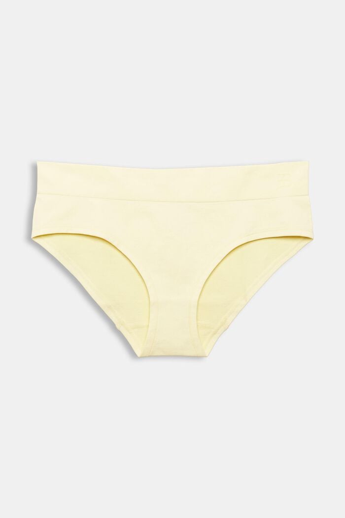 Recycled: soft, comfy hipster shorts, LIGHT YELLOW, overview