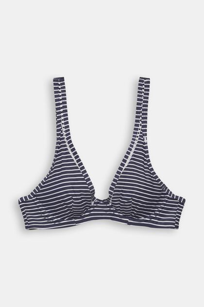 Recycled: Unpadded underwire top with stripes