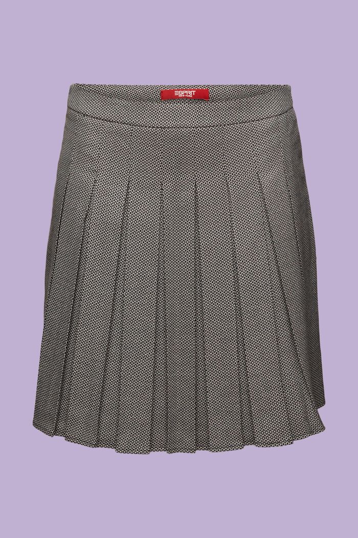 Pleated Mini Skirt, BLACK, detail image number 6