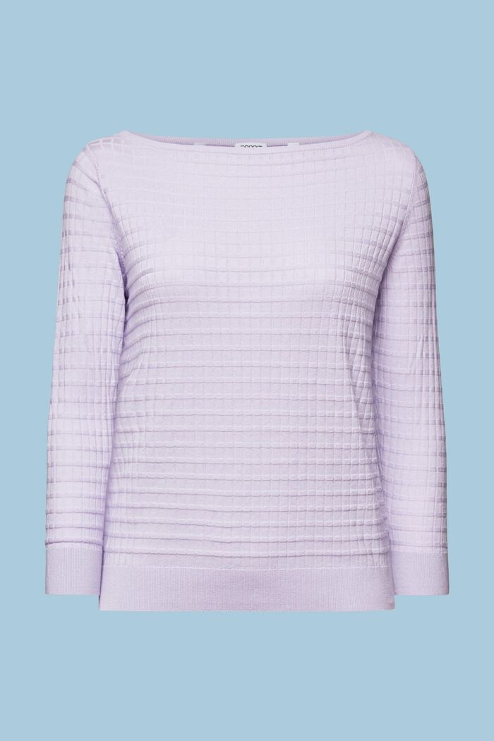 Structured Knit Sweater, LAVENDER, detail image number 6