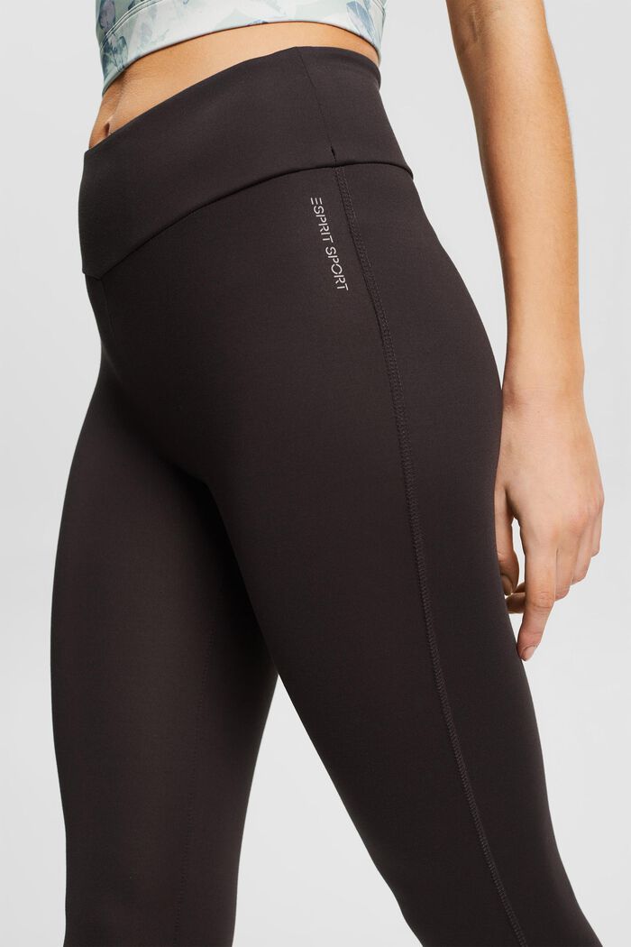 Made of recycled material: leggings with E-DRY technology, DARK GREY, detail image number 2