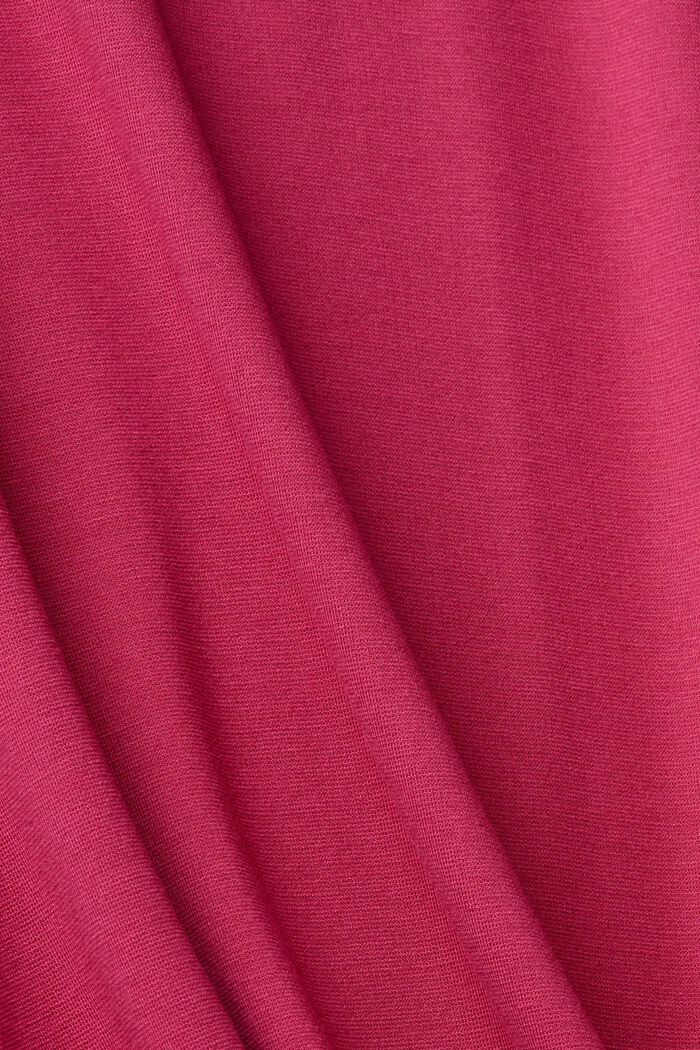 Jersey U-neck mini dress, CHERRY RED, detail image number 4