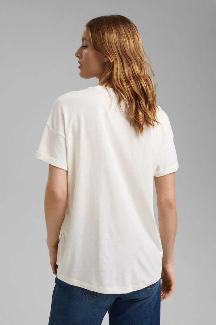 T-shirt made of organic cotton and TENCEL™/modal, NEW OFF WHITE, detail image number 3