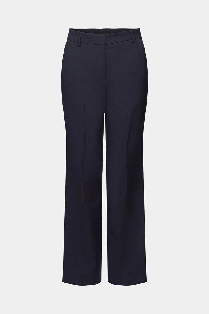 High-rise wide leg trousers, NAVY, detail image number 7