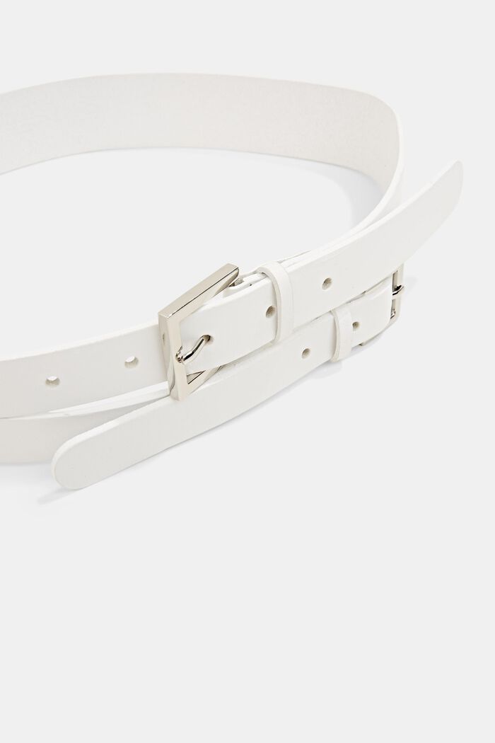 Double leather belt, OFF WHITE, detail image number 3