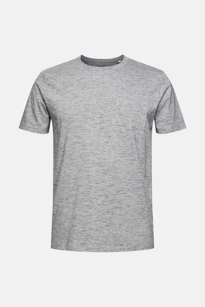 Melange jersey T-shirt, LENZING™ ECOVERO™, MEDIUM GREY, overview